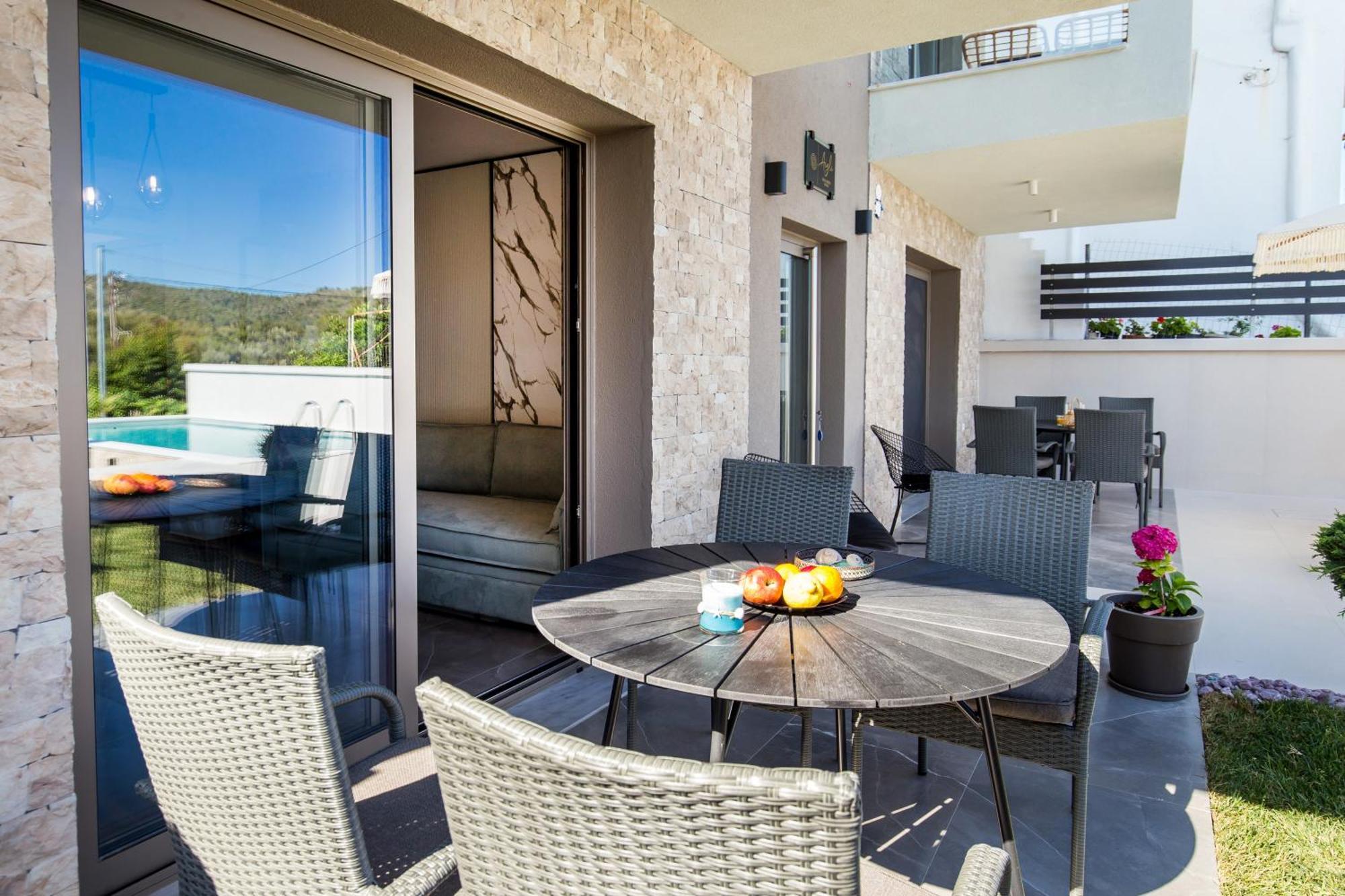 Aigli Skala Maries Deluxe Appartement Skála Marión Buitenkant foto